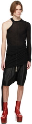 Rick Owens Black Rib Knit Banana Net Sweater