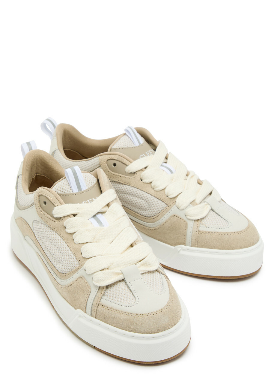Cleens Essential Skate Panelled Sneakers Sand