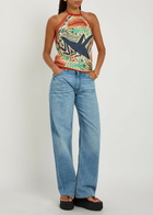 Etro Printed Silk Triangle top - Multicoloured - One Size