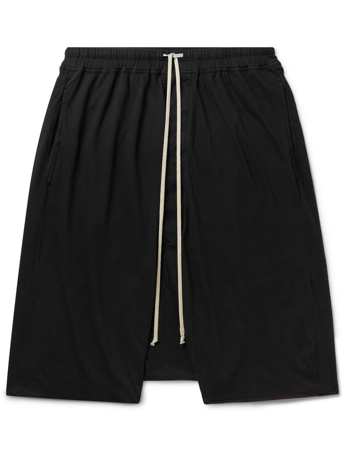 Rick Owens - Pods Organic Cotton-Jersey Drawstring Shorts - Black