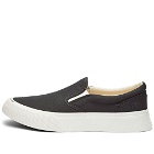 East Pacific Trade Men's Slip On Canvas Sneakers in Black
