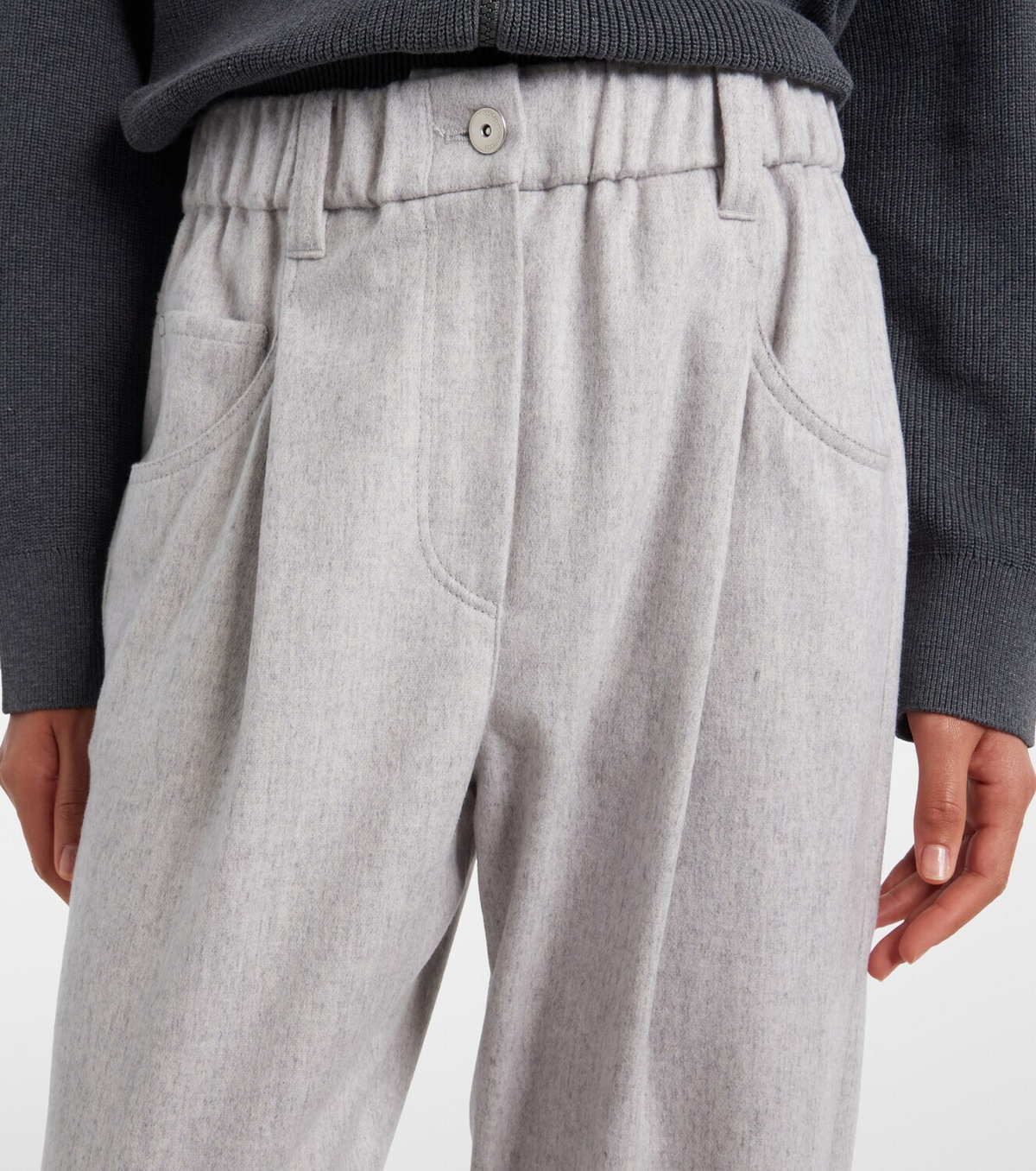 Brunello Cucinelli Monili wool tapered pants