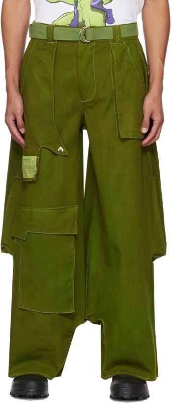 Photo: YAKU Green 7-Pocket Cargo Pants