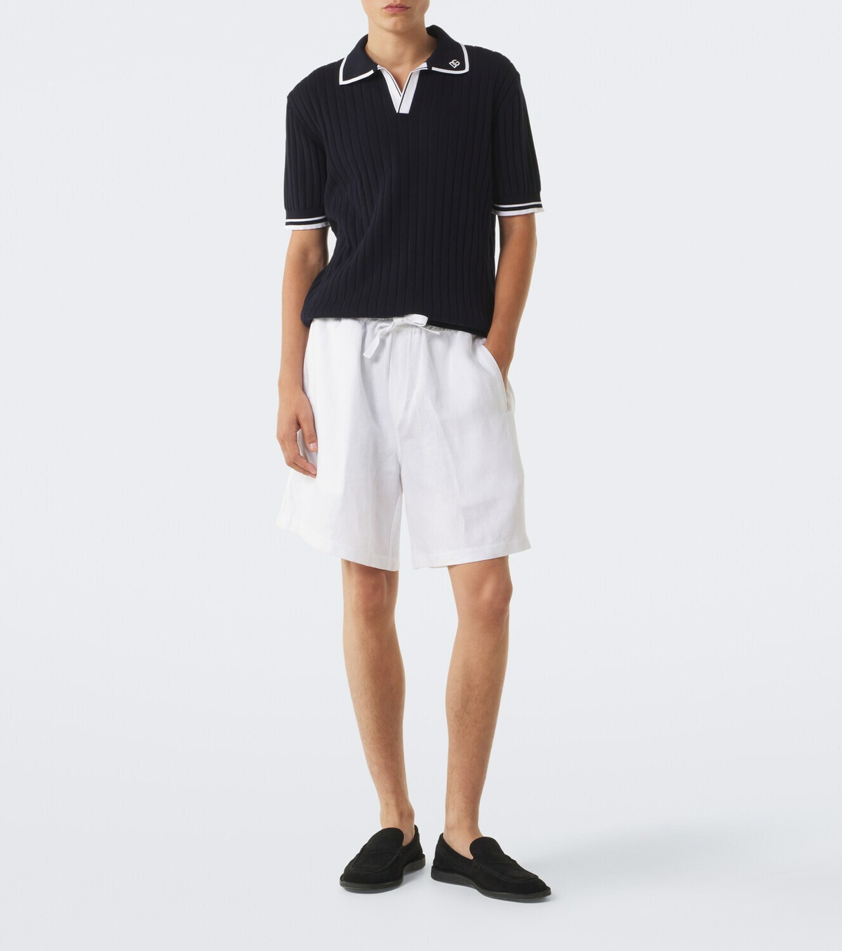 Dolce&Gabbana Embroidered cotton polo shirt