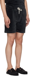 OAS Black Velour Shorts