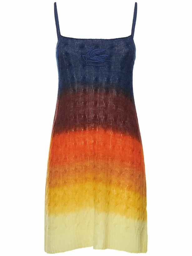 Photo: ETRO - Multicolor Wool Knit Mini Dress