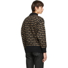 Versace Jeans Couture Black Logo Pattern Sweater