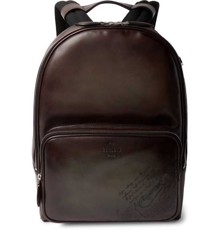Photo: Berluti - Scritto Leather Backpack - Brown