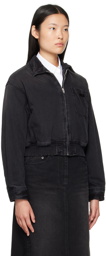 Juun.J Black Faded Denim Jacket