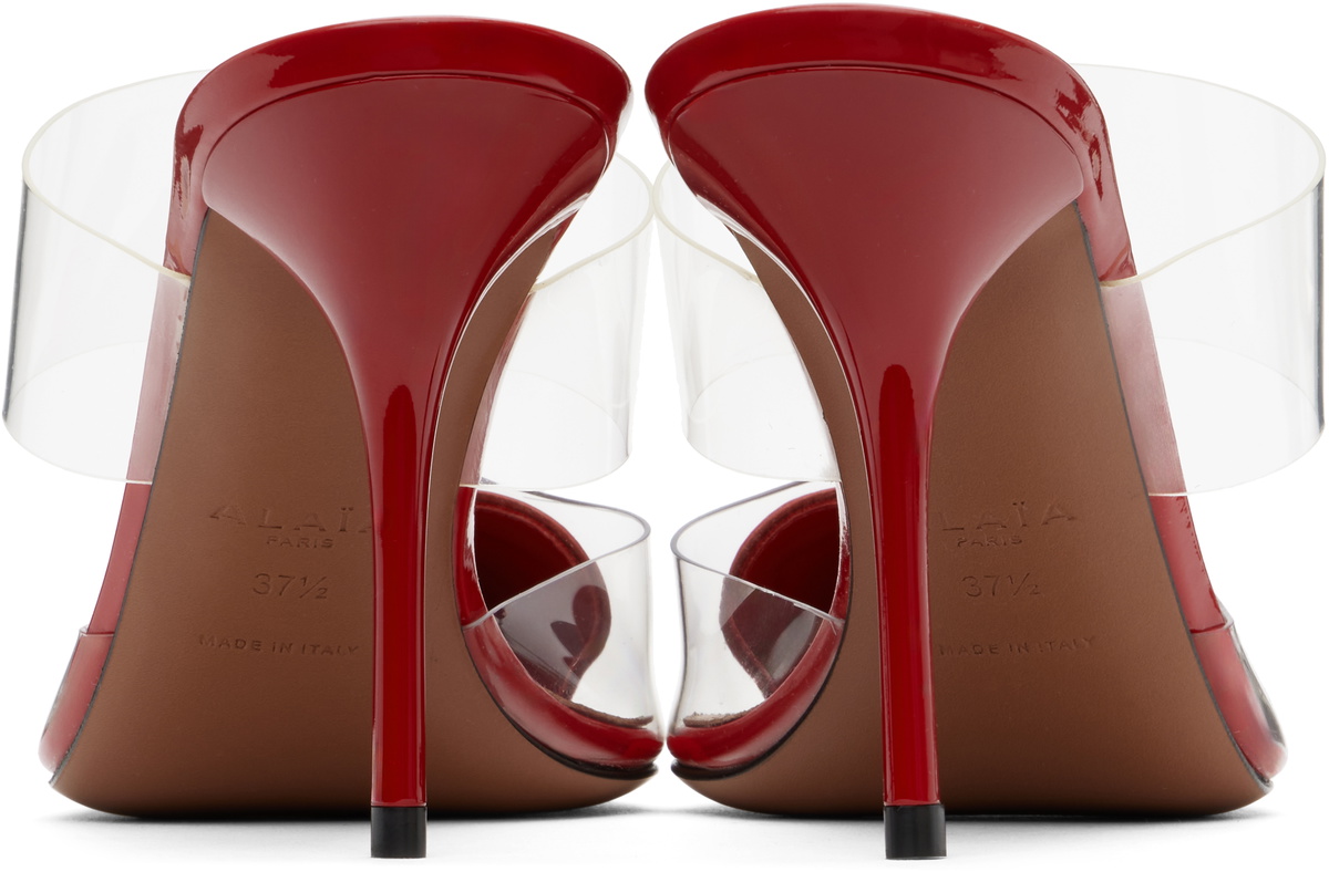 【関税&送料込】Alaia Mule Le Coeur ALAÏA Red Le Coeur Mules ALAÏA