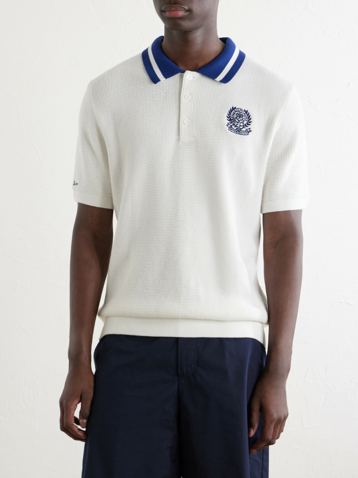 Polo Ralph Lauren - Wimbledon Embroidered Cotton-Knitted Shirt - White