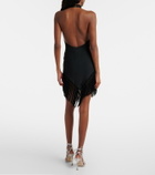 Taller Marmo Ares fringed jersey minidress