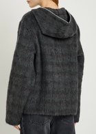 Our Legacy Checked Zip-through Brushed Wool-blend Jumper Dark Brown