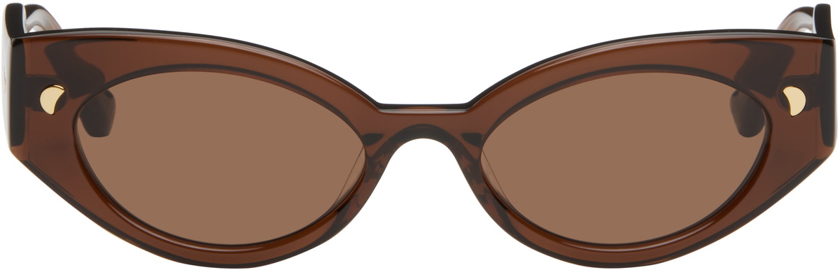 【関税込み】Nanushka ブラウン Azalea サングラス Azalea - Bio-Plastic Cat-Eye Sunglasses - Brown – Nanushka