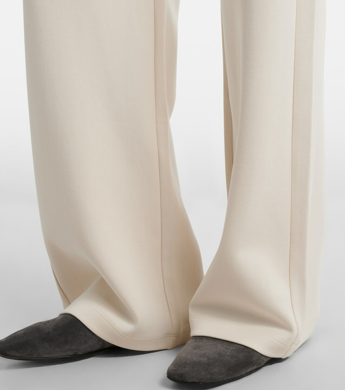 'S Max Mara Cotton-blend jersey wide-leg sweatpants