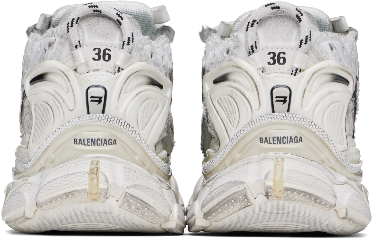 Balenciaga White & Black Runner Gradient Sneakers Balenciaga