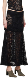 Eckhaus Latta Black Seraph Midi Skirt