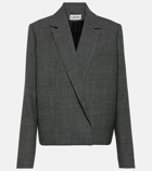 Loewe Asymmetric cropped wool blazer
