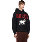 Gucci Black Oversized Lamb Hoodie