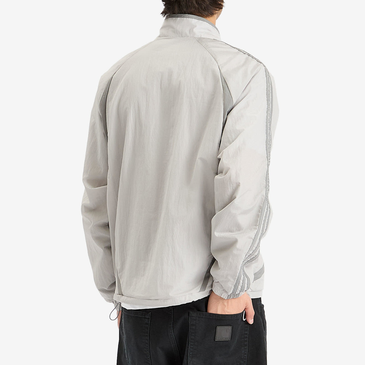 Adidas Men's Adicolor 2000s Woven Track Top in Grey Two/Grey
