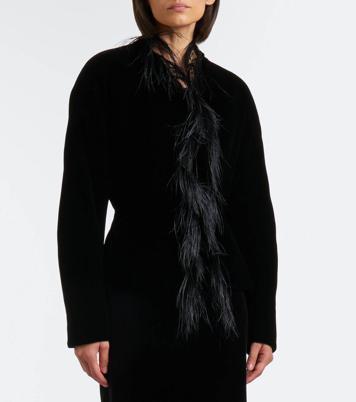 The Row Eunice feather-trimmed down jacket