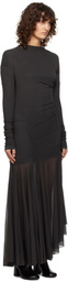 LEMAIRE Brown Transparent Maxi Dress