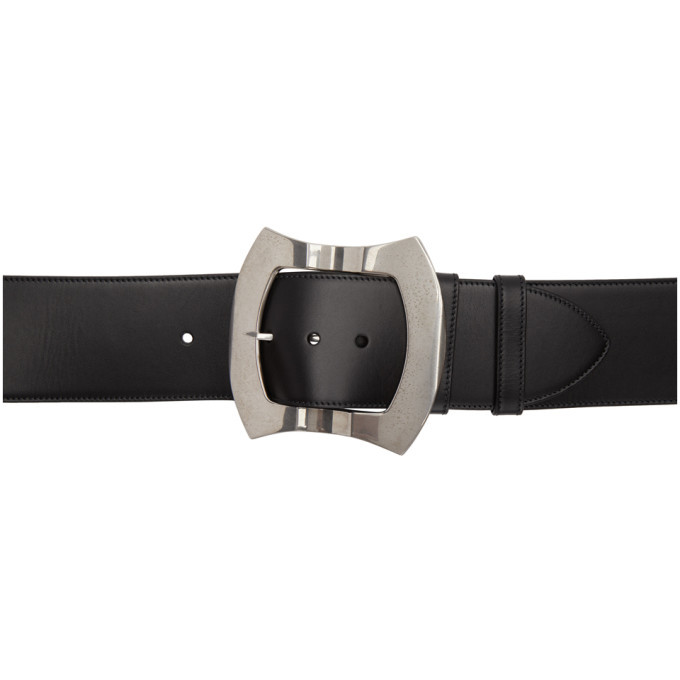 Miu Miu Black Oversized Buckle Belt Miu Miu display picture 2