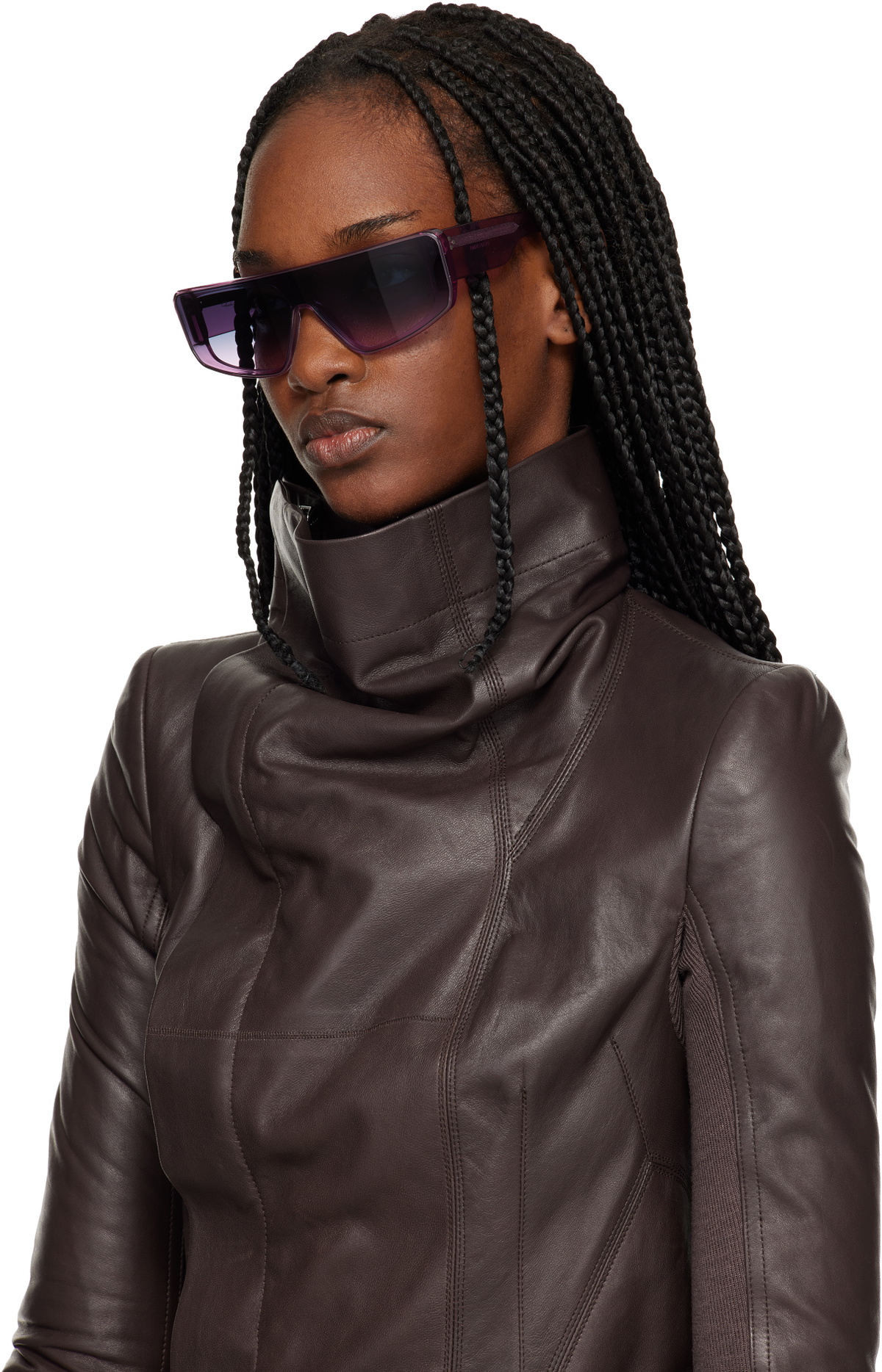 Rick Owens Purple Performa Sunglasses
