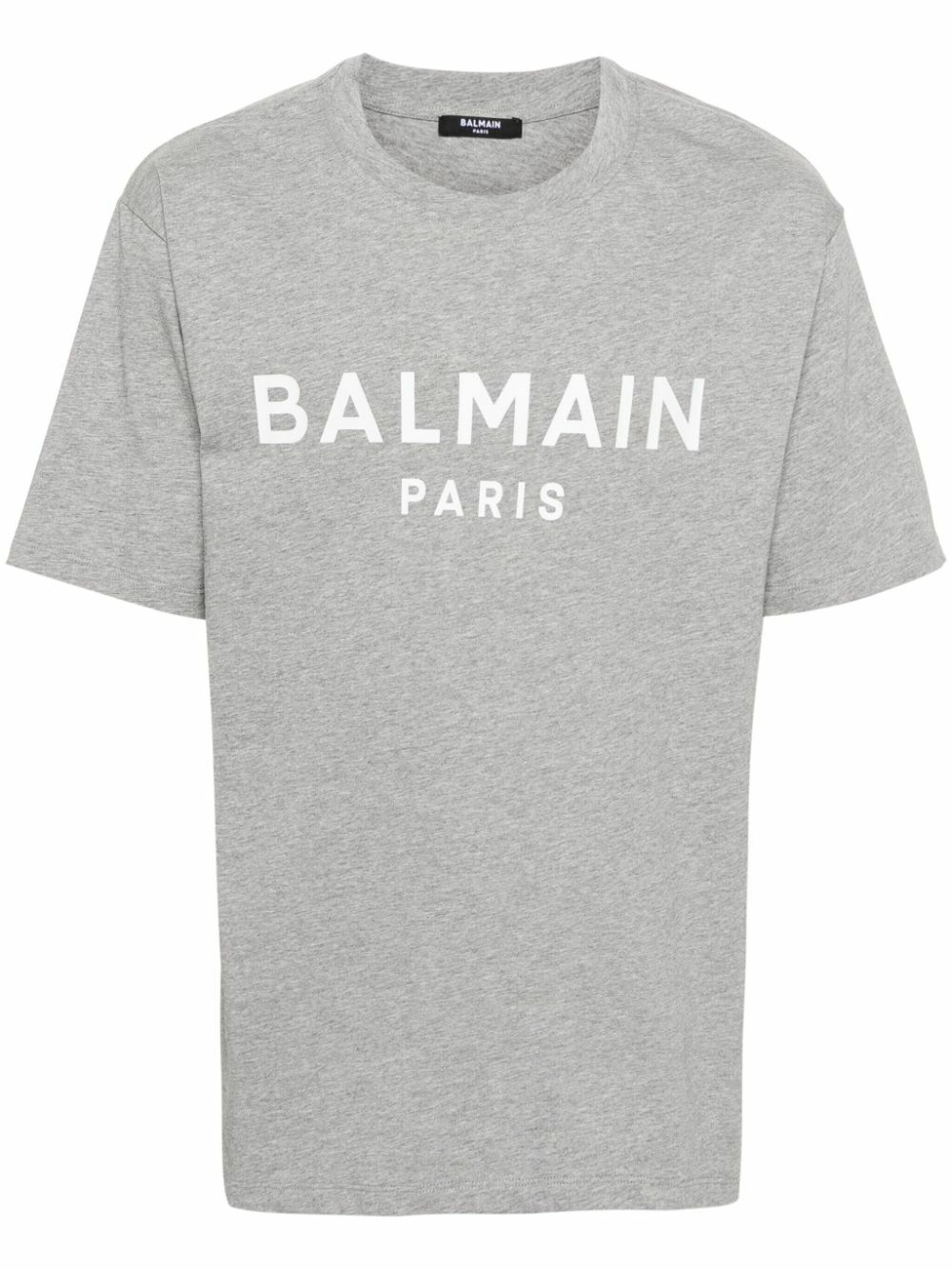 Balmain Grey Logo-Print Cotton T-Shirt Balmain
