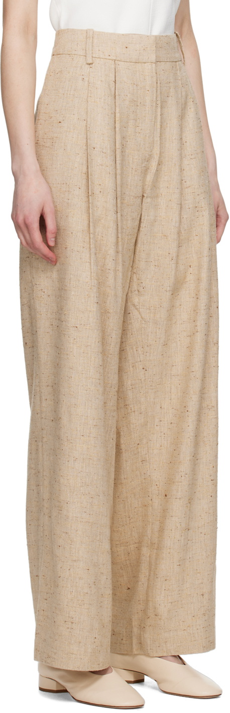 CO Beige Pleated Trousers