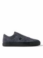 Converse - One Star Pro Leather-Trimmed Suede Sneakers - Blue