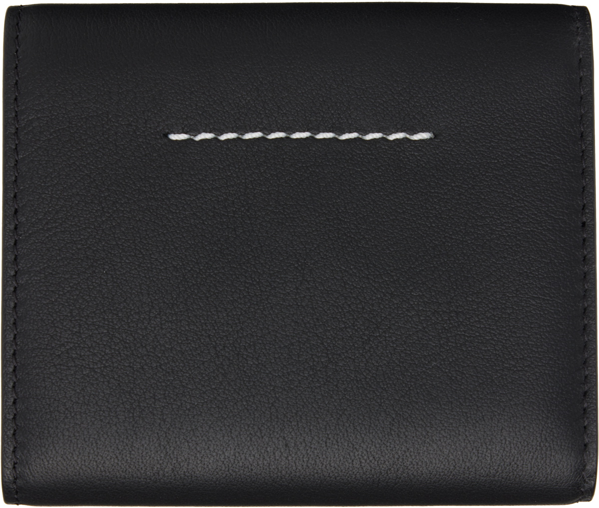 MM6 Maison Margiela Black Trifold Wallet