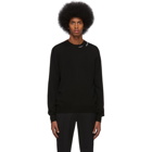 Alexander McQueen Black Wool Slash Detail Sweater