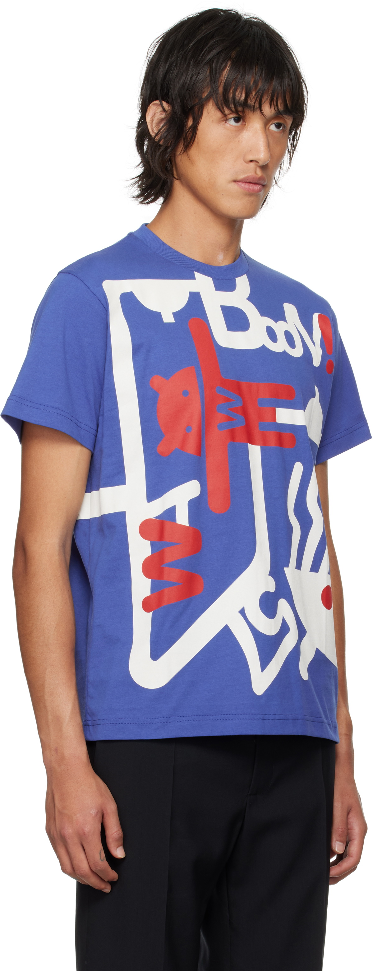 Walter Van Beirendonck Blue Loving An Alien T-shirt
