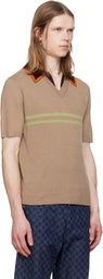 Dries Van Noten Beige Merino Wool Polo