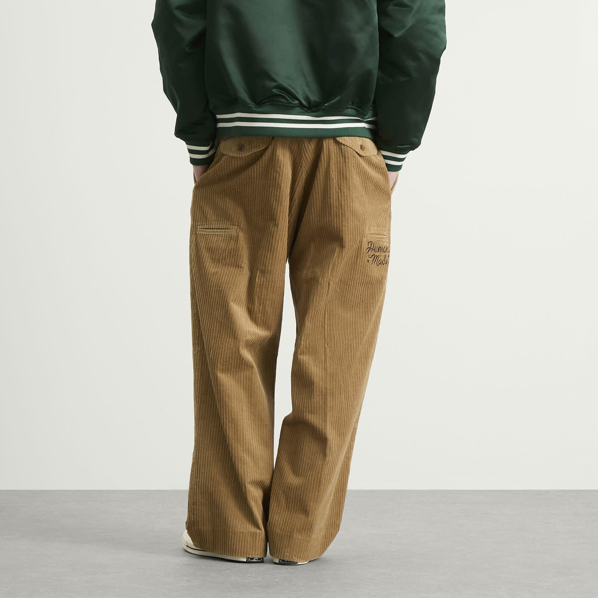 Human Made Men's Corduroy Pleated Trousers in Beige