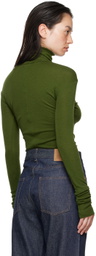 BITE Green Fine Wool Zip Sweater