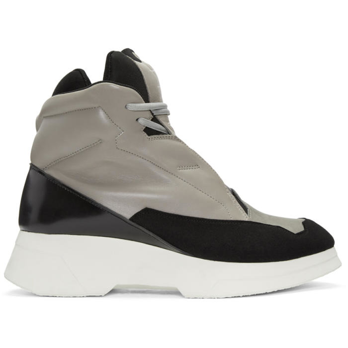 Photo: Julius Taupe and Black Leather High-Top Sneakers
