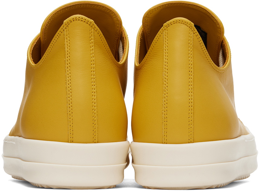 Rick Owens Yellow Porterville Low Sneakers Rick Owens