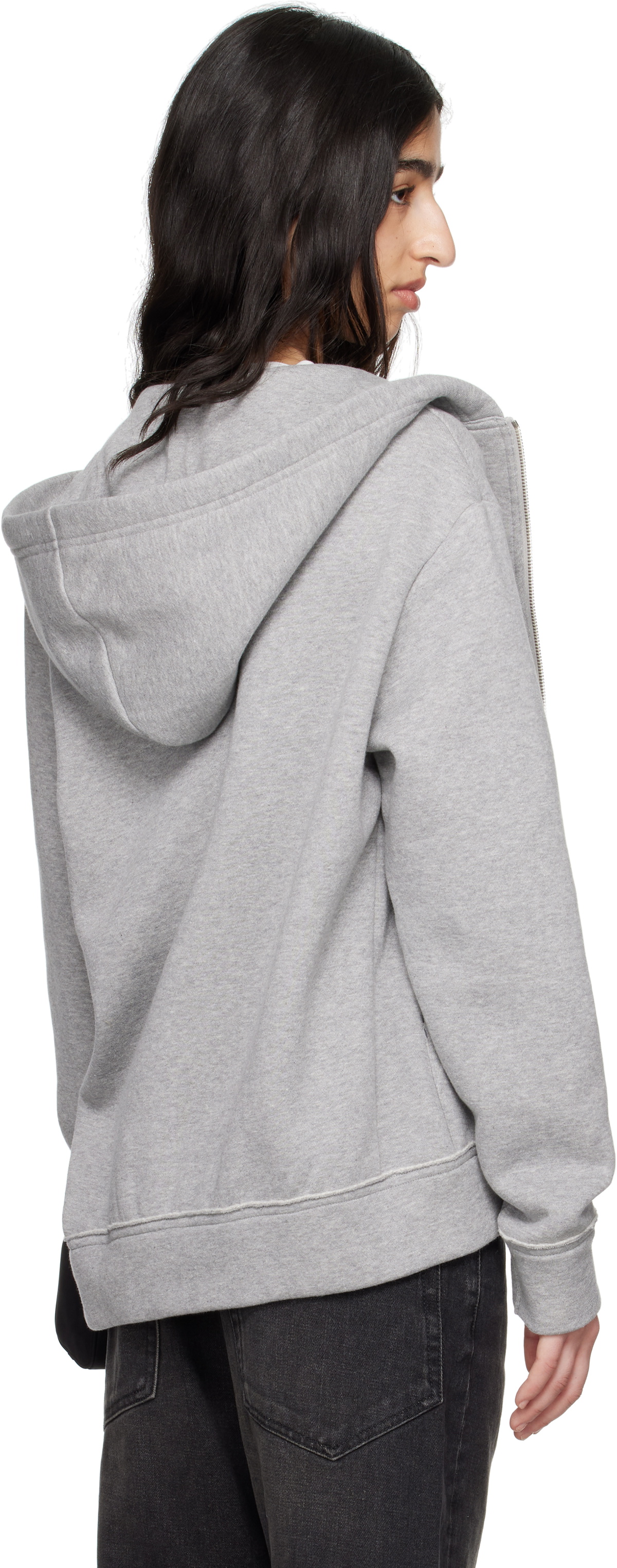 Commission Gray Twisted Zip-Up Hoodie