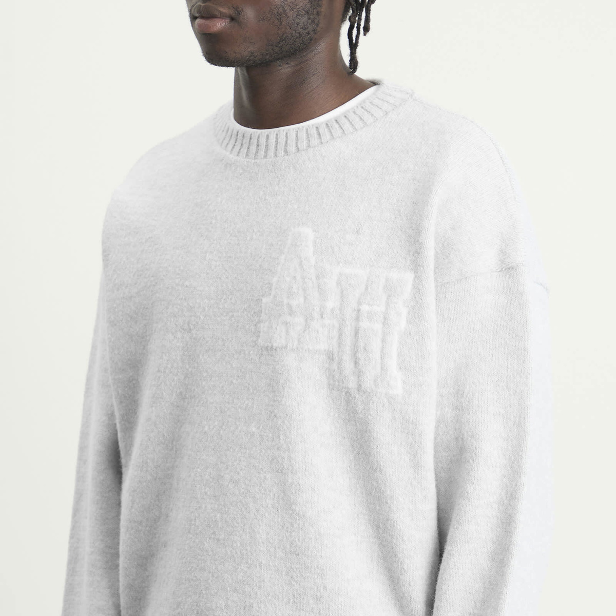 ANNIE HOOD Men's Knit Jumper in Grey