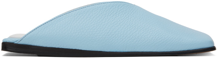 Photo: MM6 Maison Margiela Blue Square Toe Slippers