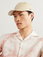 Zegna - Logo-Embellished Leather-Trimmed Straw Hat - White