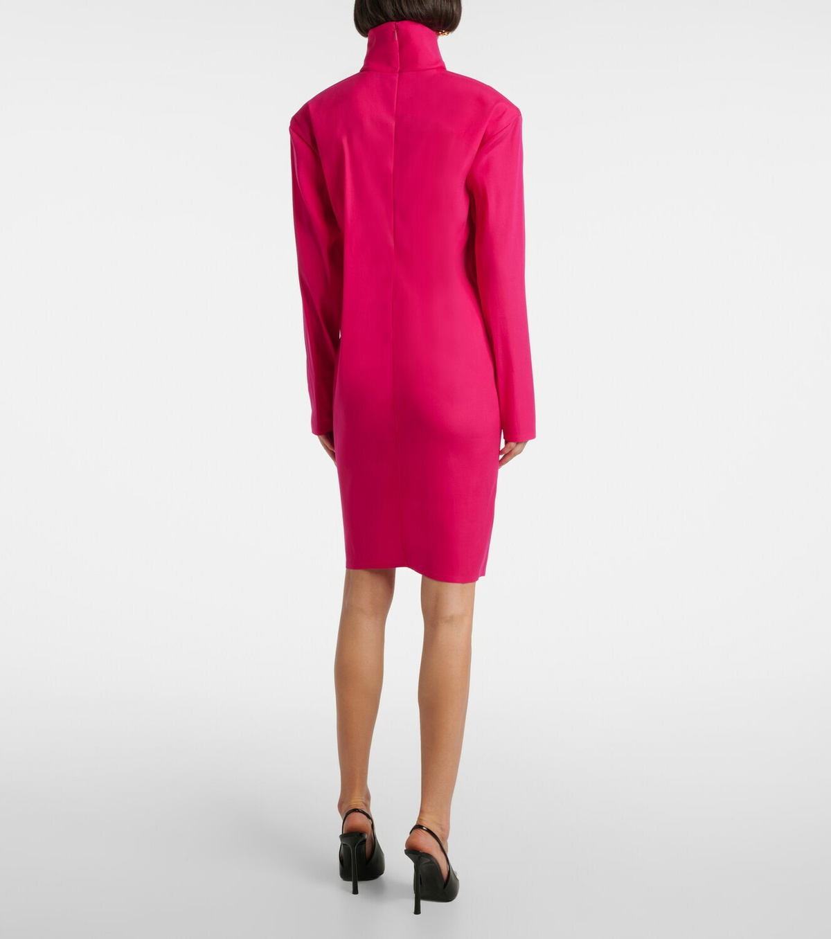 Saint Laurent Silk-blend midi dress