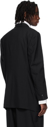 SOSHIOTSUKI Navy 6B Double Breasted Shaped Blazer