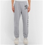 Versace - Logo-Embroidered Loopback Cotton-Jersey Sweatpants - Gray