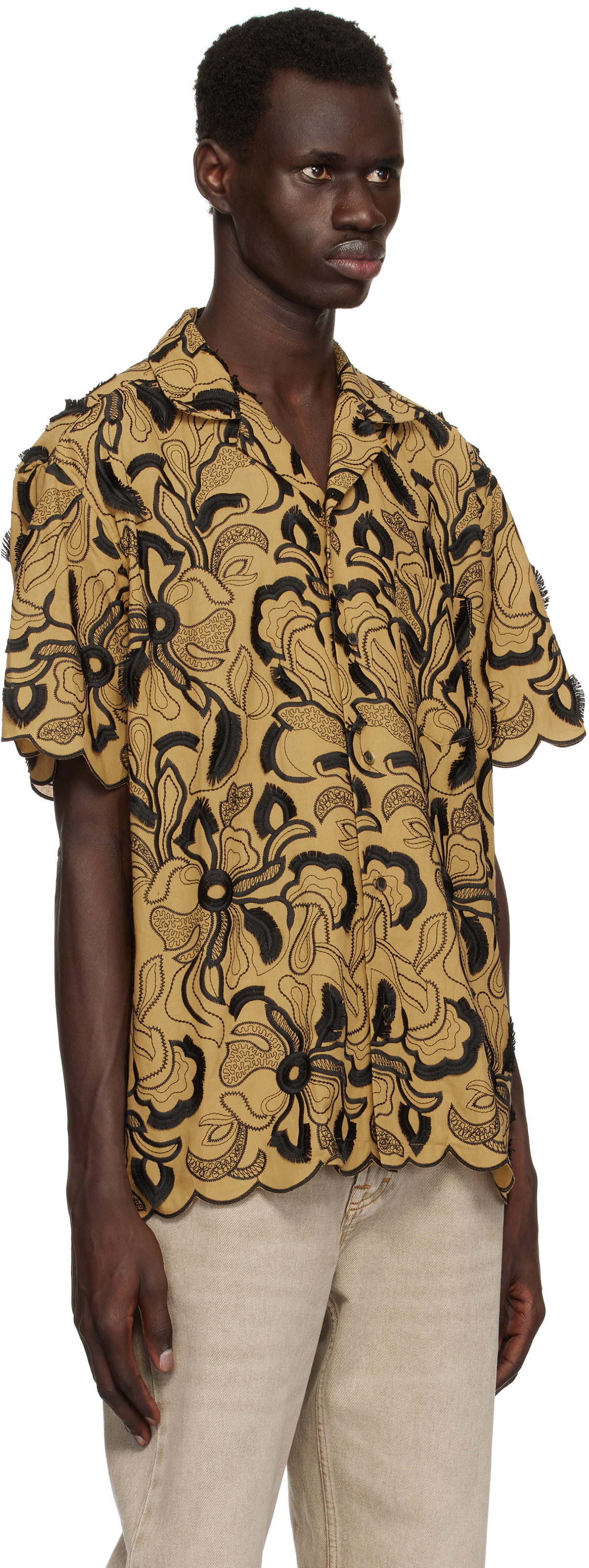 Toga Virilis Beige Embroidery Shirt Toga Virilis