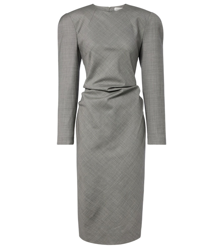 Photo: Magda Butrym Wool tie-detail midi dress
