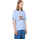 Burberry Blue Cross Stitch Knight Cotton T-shirt