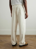 OrSlow - Straight-Leg Herringbone Cotton Trousers - Neutrals